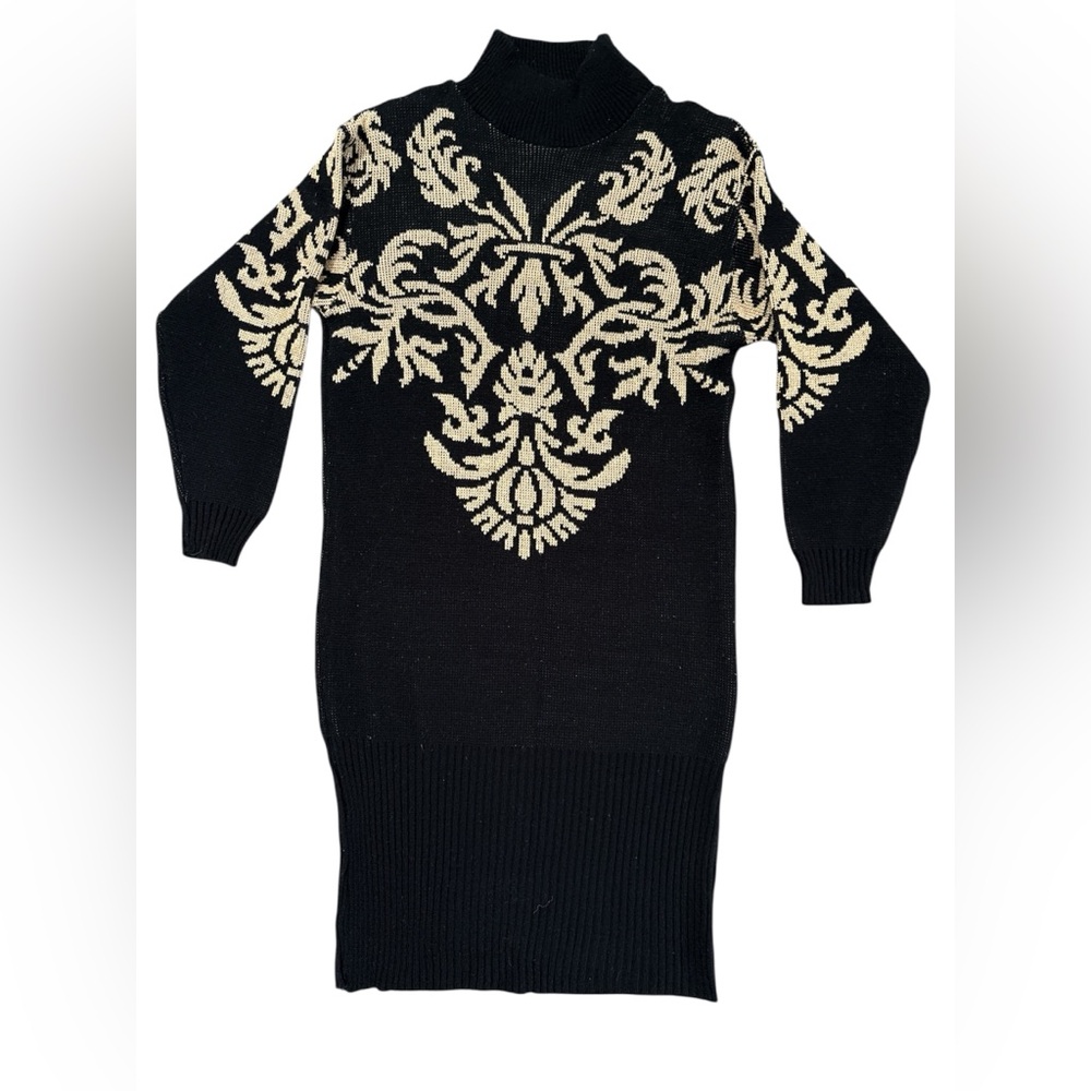 Vintage 80’s metallic classic sweater dress